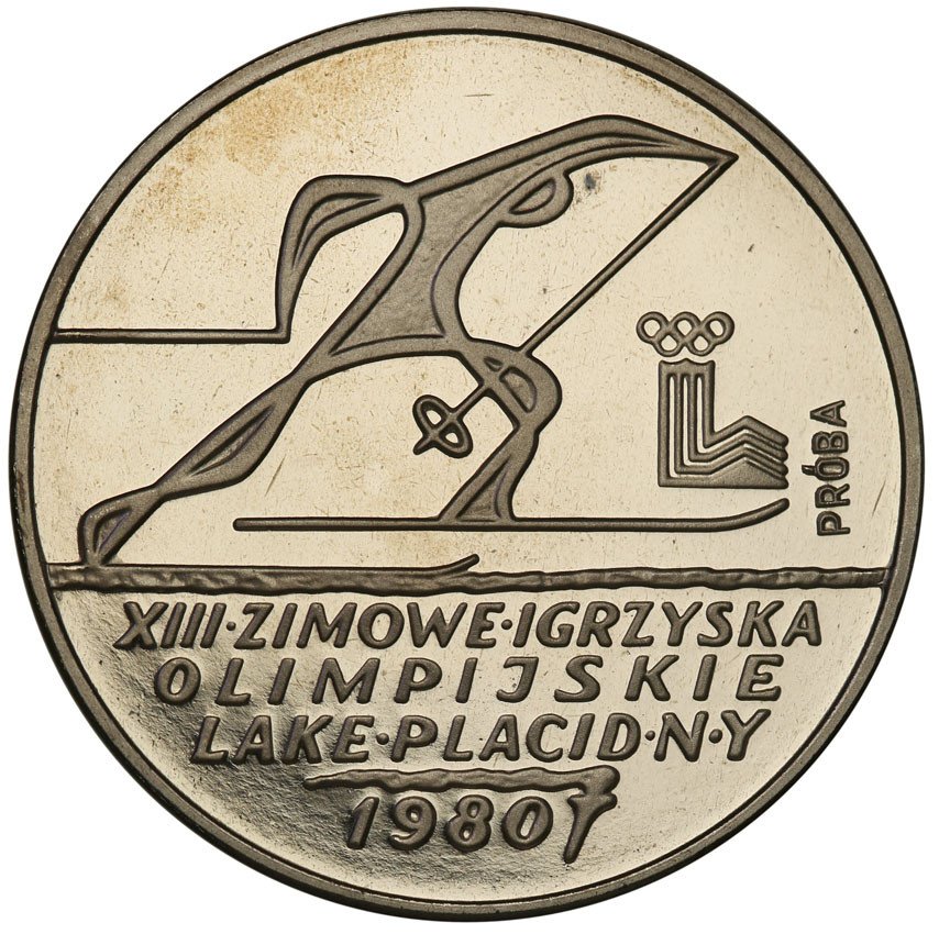 PRL. PRÓBA Nikiel 200 złotych 1980 Lake Placid